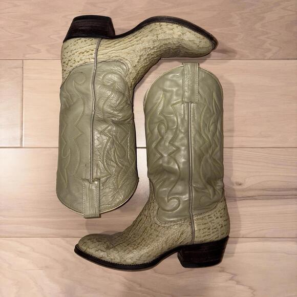 Renegade Cowboy Boots Men’s Size 9 W Tan Roughout Leather Western Rodeo Boot - Picture 3 of 9